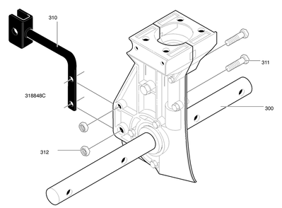 Transmission Assembly Diagram and Parts List for 11052X92D 2003 Briggs and Stratton Cultivator